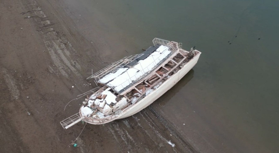 Baraj suyu çekildi, "Tokat'ın Titanik'i" ortaya çıktı