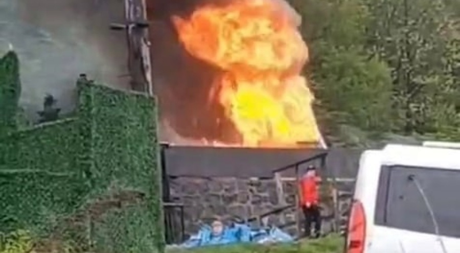 Sapanca'da bungalov alev topuna döndü