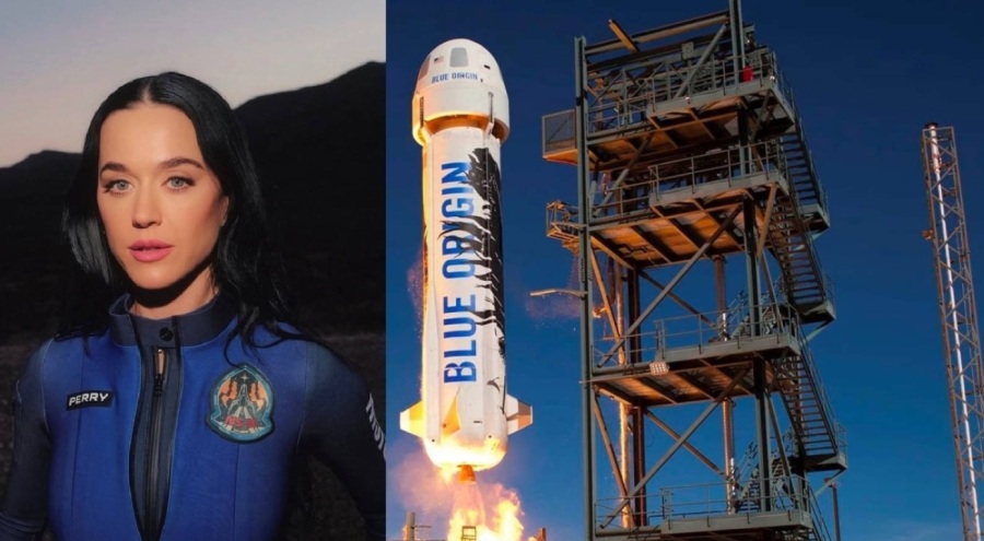 Dünyaca ünlü yıldız Katy Perry, uzaydan döndü