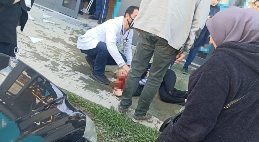 Genç kadın ikinci kattan düştü