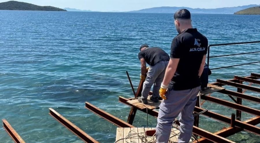 Bodrum'da kaçak iskeleye 3 milyon lira ceza kesildi