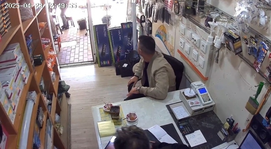 Bursa'da depremde panik anları güvenlik kamerasında