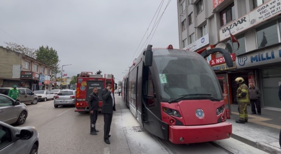 Bursa'da tramvay yangını!