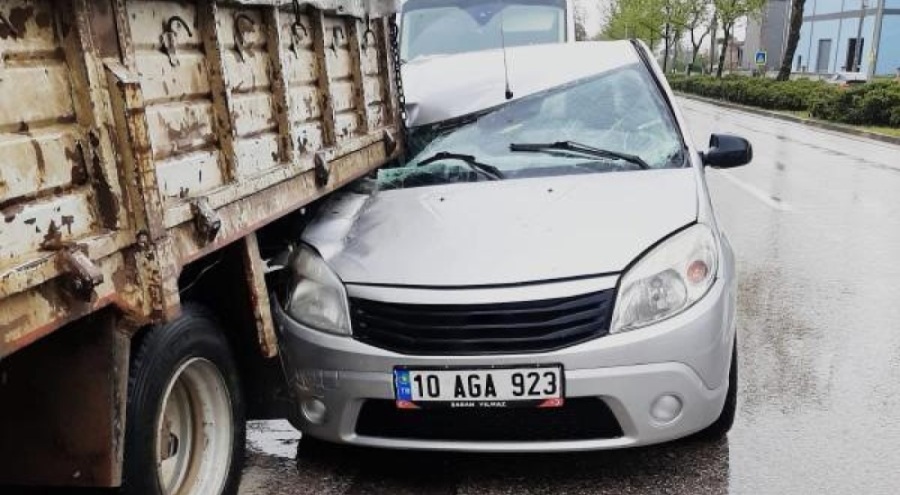 Bursa'da yağış kazaya sebep oldu!
