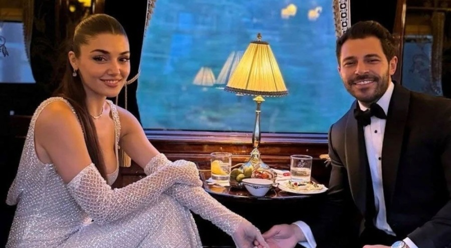 Hande Erçel ile Hakan Sabancı'dan mutluluk pozları
