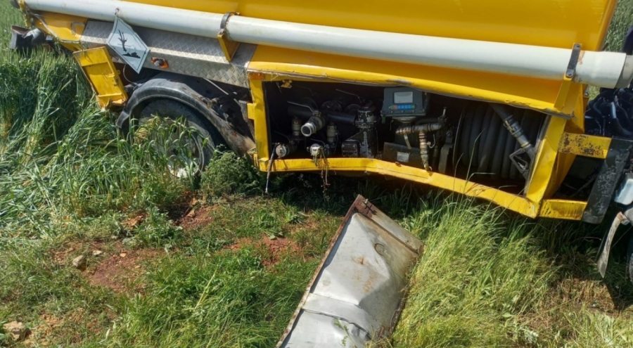 Tanker takla attı