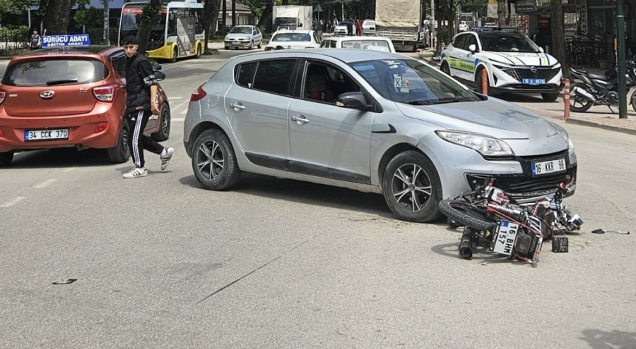 Bursa'da motosiklet kazası! 1 yaralı