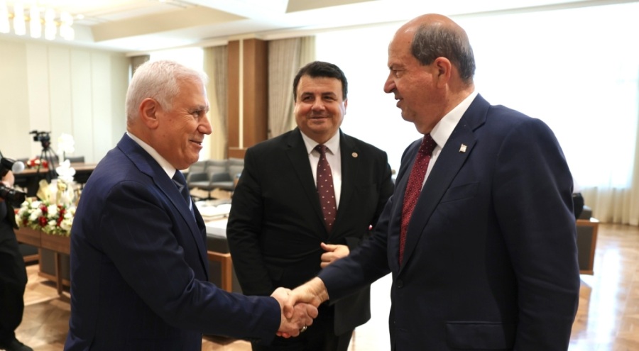 Başkan Bozbey, KKTC Cumhurbaşkanı Ersin Tatar'ı ziyaret etti