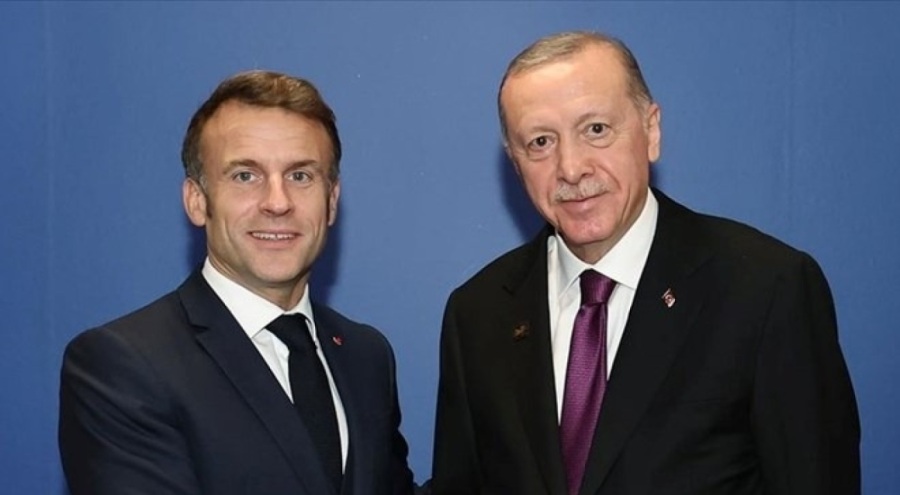 Cumhurbaşkanı Erdoğan, Macron'la görüştü