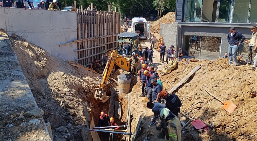 İnşaat alanında göçük! 1 işçi hayatını kaybetti