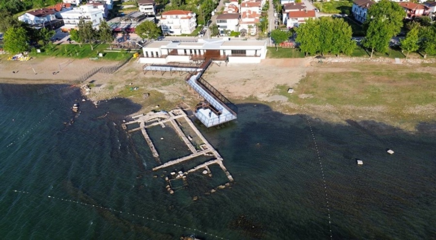 İznik'teki tarihi Bazilika havadan görüntülendi