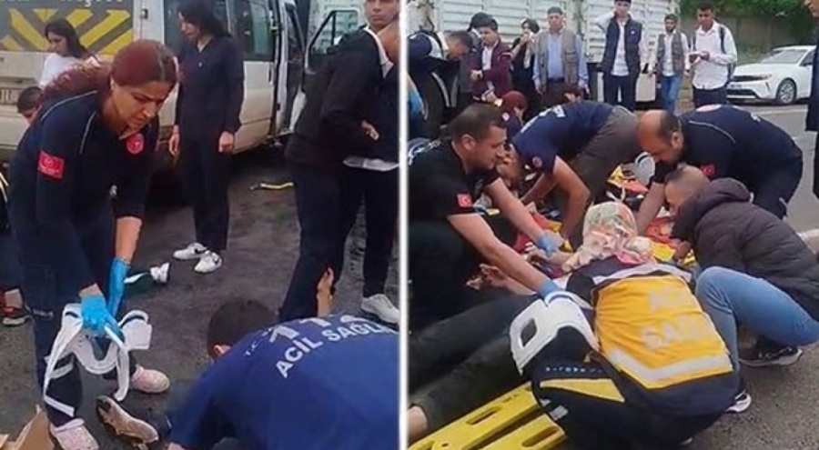 Öğrenci servisi ile çekici çarpıştı!