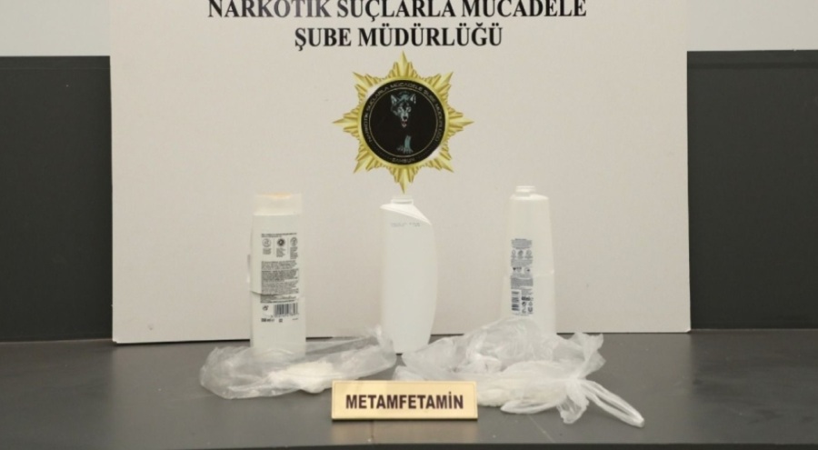 Samsun'da bir şüpheli şampuan kutularına uyuşturucu saklamış