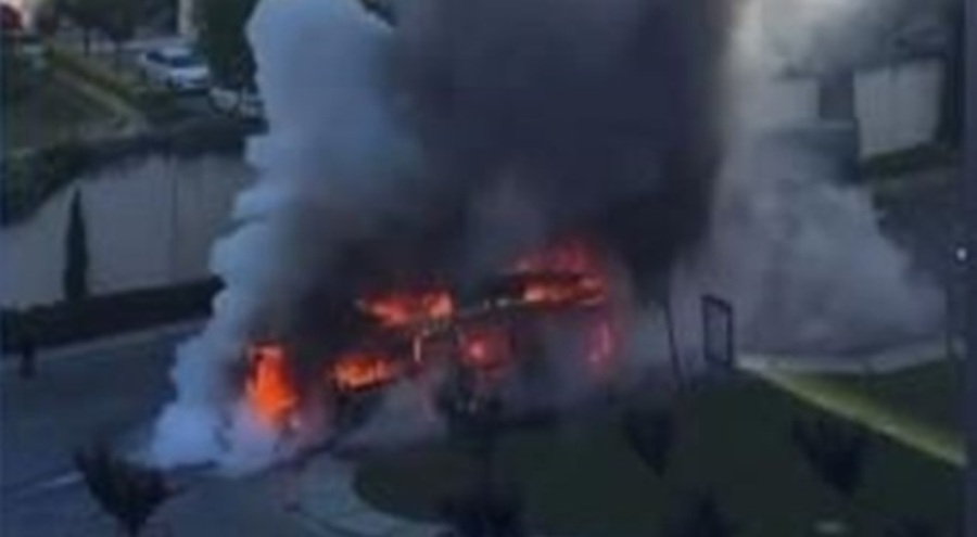 İETT otobüsü alev alev yandı