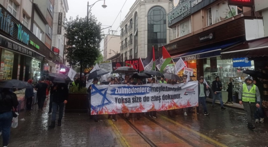 Bursa'da Filistin'e destek yürüyüşü yapıldı