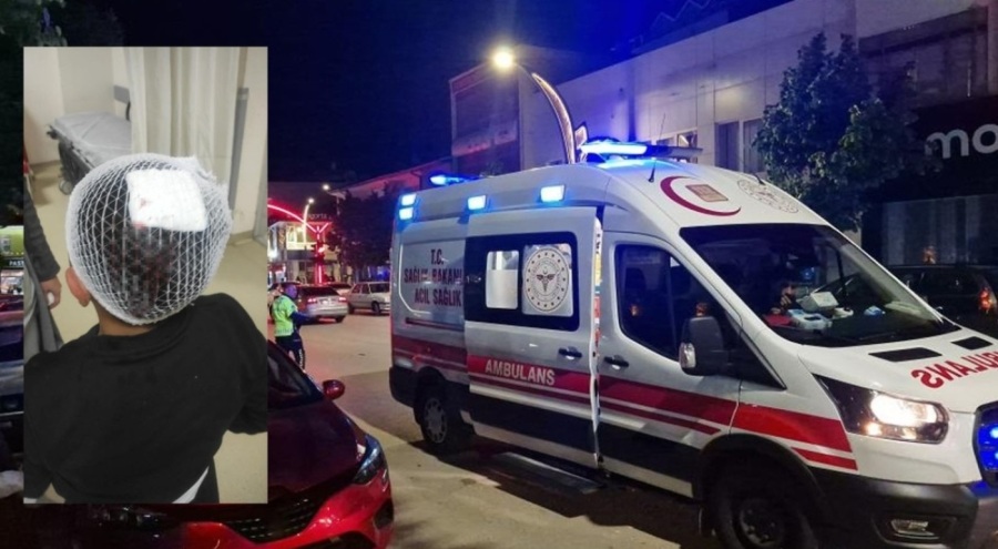 Şampiyonluk kutlamasında başına havai fişek isabet eden çocuk yaralandı