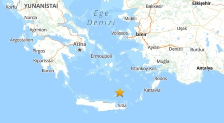 Ege Denizi'nde 6 büyüklüğünde deprem