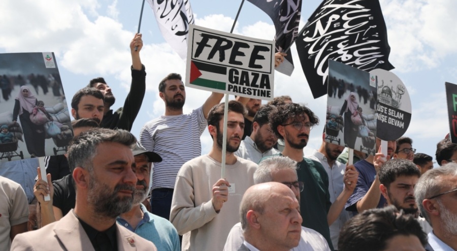 Bursa Teknik Üniversitesinde öğrencilerden Filistin'e nöbetli destek