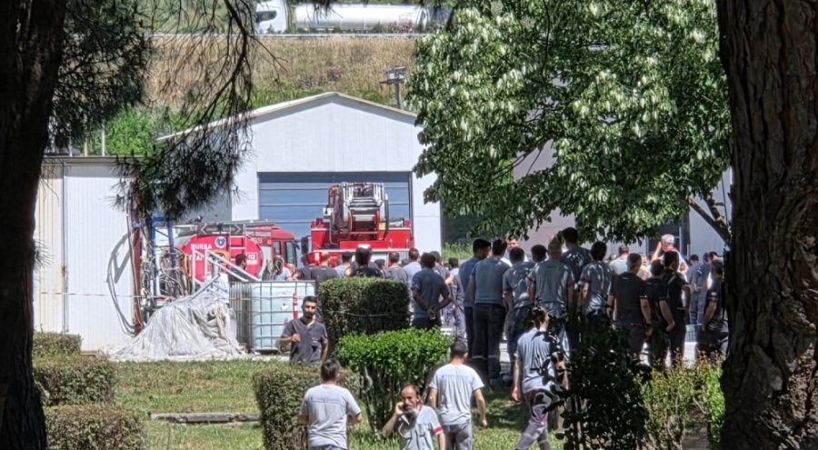 Bursa'da yat fabrikasında yangın paniği