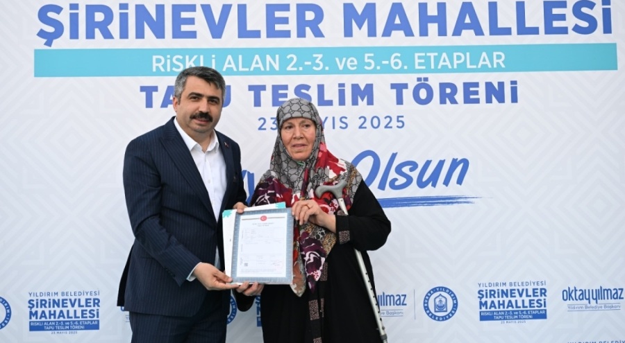 Yıldırım Şirinevler'de 1530 hak sahibi daha tapusuna kavuştu