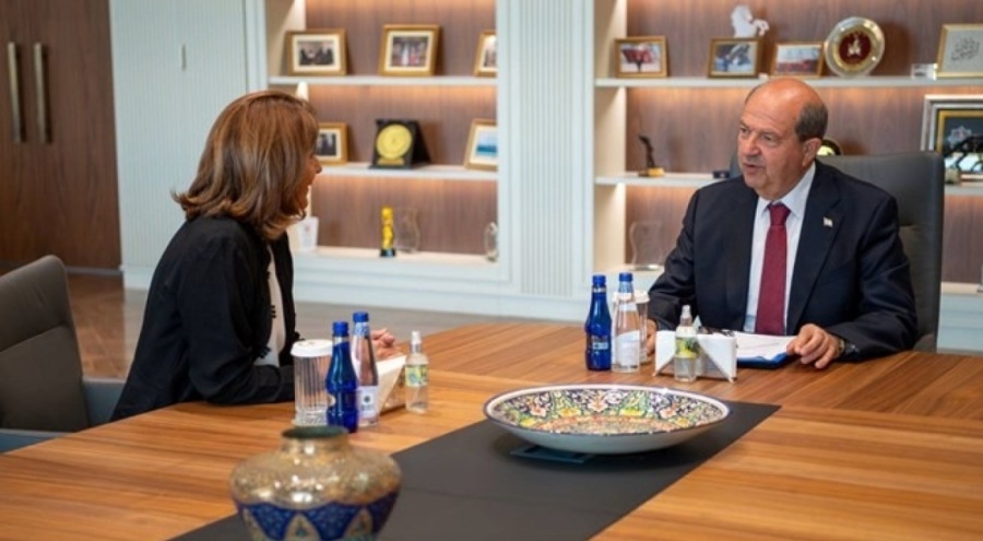 KKTC Cumhurbaşkanı Tatar, BM Temsilcisi Holguin ile görüştü