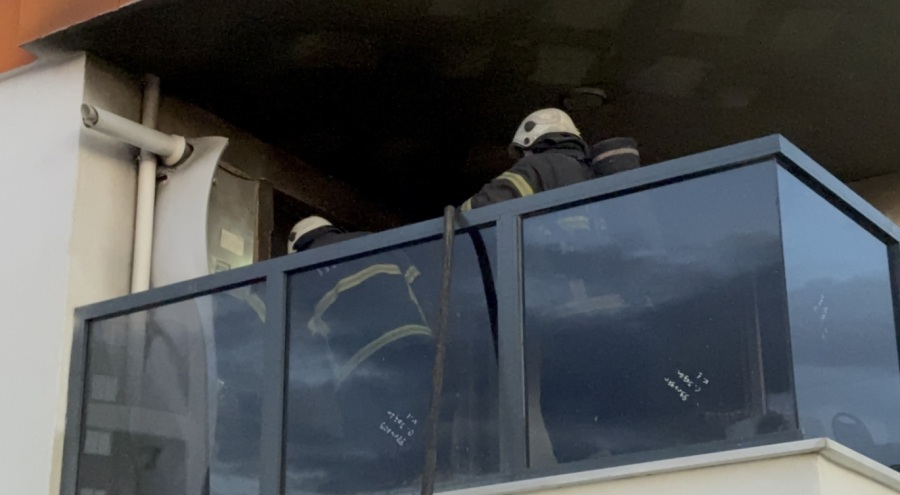 Balkonda korkutan yangın!