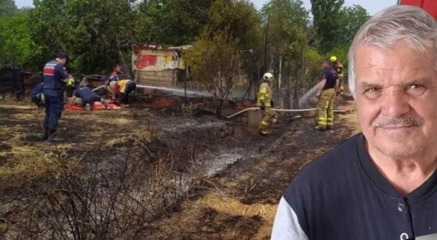 Bahçesindeki yangını söndürmek isterken can verdi
