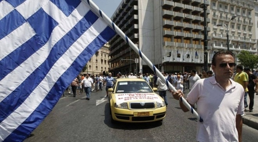 Yunanistan'da taksicilerden grev
