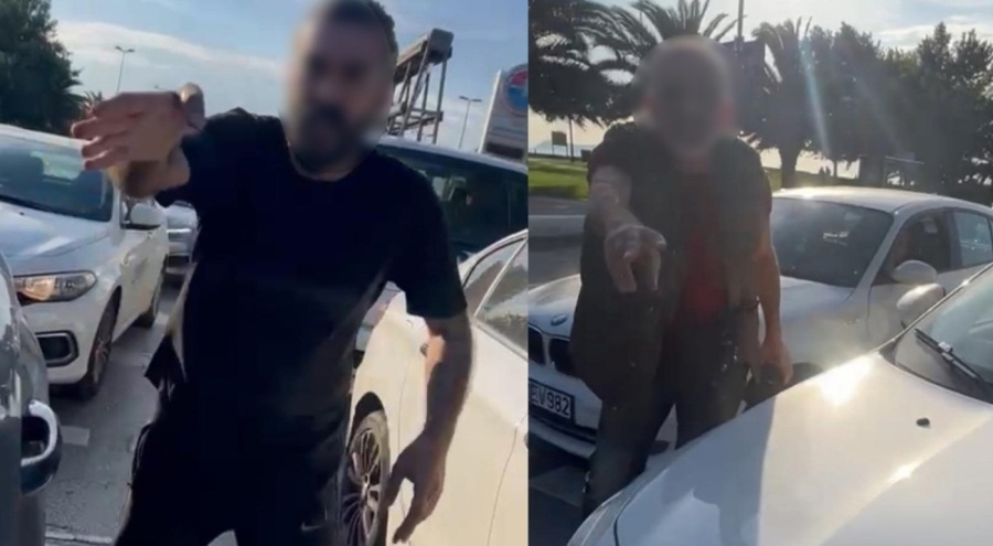 Kadın sürücü, 2 çocuğunun yanında saldırıya uğradı