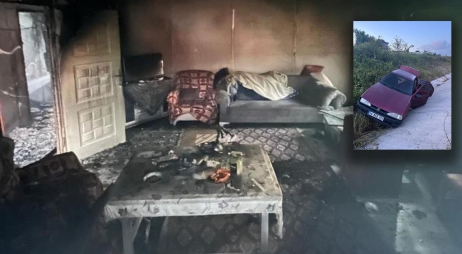 Sakarya'da sevgilisiyle yaşadığı evi yaktı, otomobille kaçarken kaza yaptı