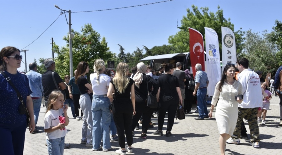 Leylek Şenliği'nde gezici kafeye büyük ilgi