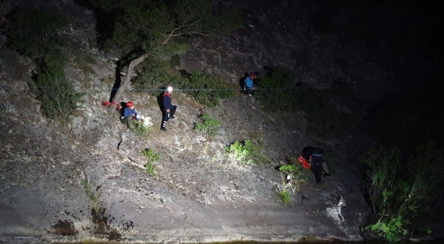 Bursa'da dere yatağına düşen çoban kurtarıldı