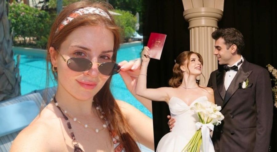 Zeynep Özkaya'dan balayı pozları