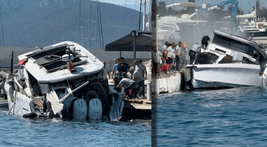 Bodrum'da teknede patlama: Yaralılar var