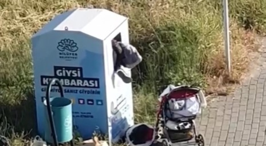 Bursa'da atık giysi dolaplarına hırsız dadandı! Canlarını hiçe saydılar
