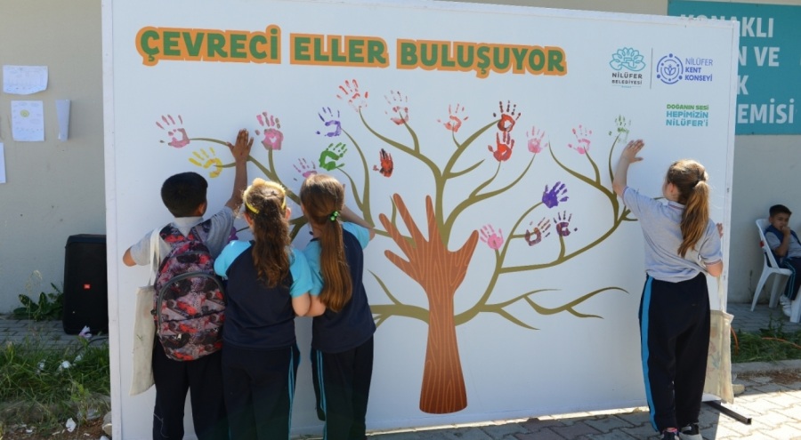 Nilüfer'de minik eller çevre için buluştu