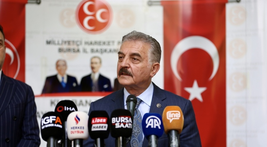 MHP Genel Sekreteri Büyükataman, Bursa'da partisinin bayramlaşma programında konuştu