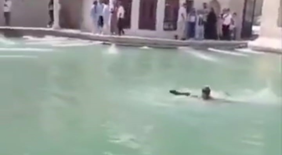 Balıklıgöl'de yüzen şahsa ceza