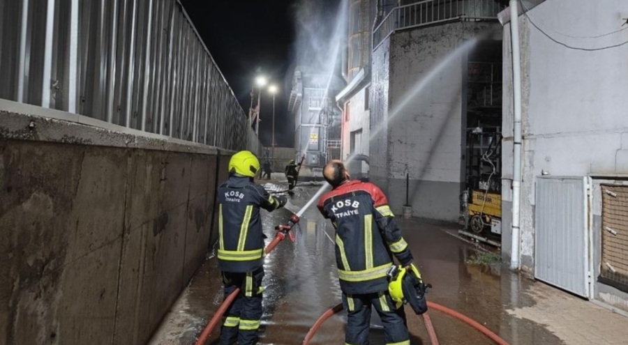 Ahşap fabrikasında çıkan yangın korkuttu