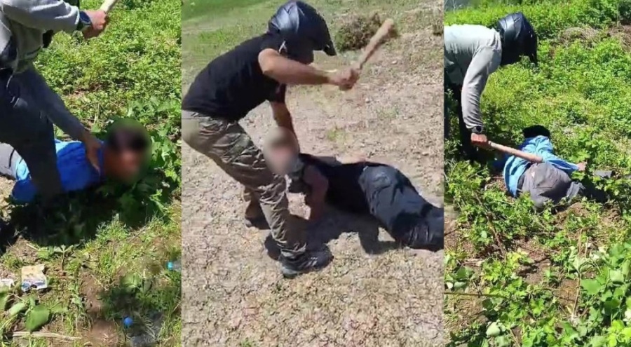 Otoyol kenarında öldüresiye dayak! "Kurban olayım yapma"
