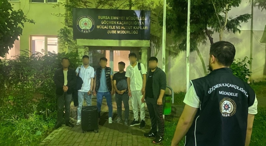 Bursa'da 7 düzensiz göçmen operasyonla yakalandı