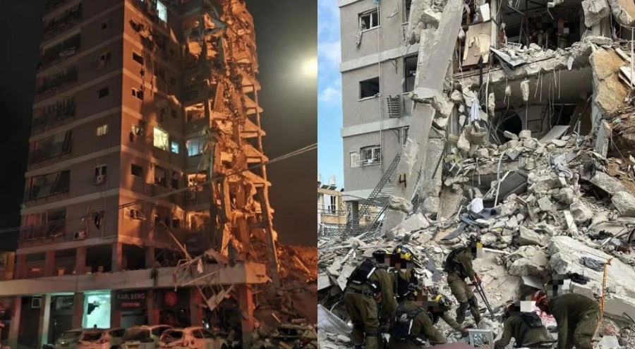 İran'ın füzeleri İsrail'in kalbinde! Bat Yam yıkıldı, Rehovot alevler içinde