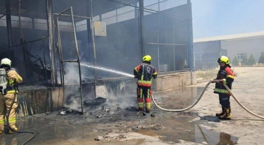 Toptancı halinde yangın paniği