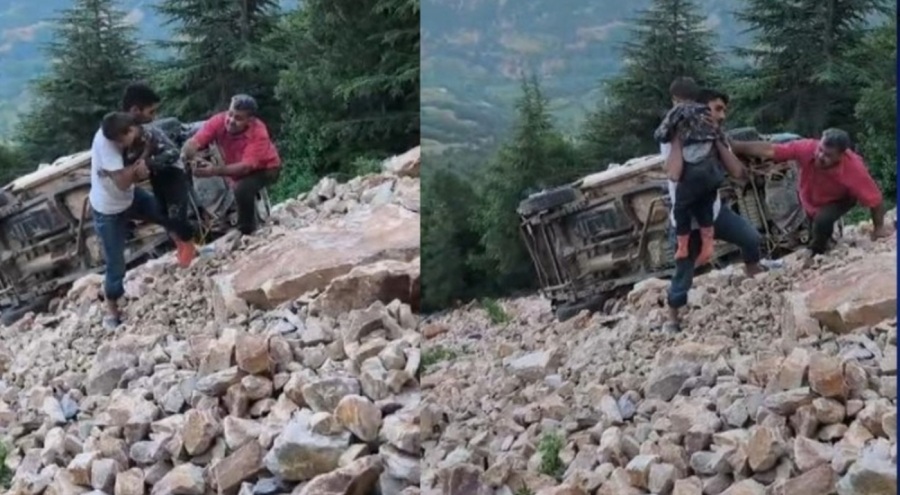 Yayla yolundaki araç, uçuruma düştü: 3 ölü, 1 yaralı