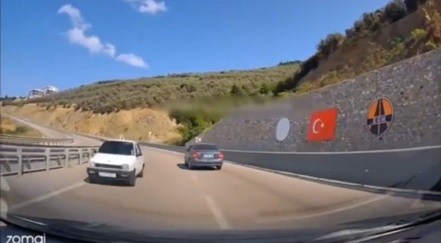 Bursa'da otobanda kaza teğet geçti! Ters yönde son sürat ilerledi