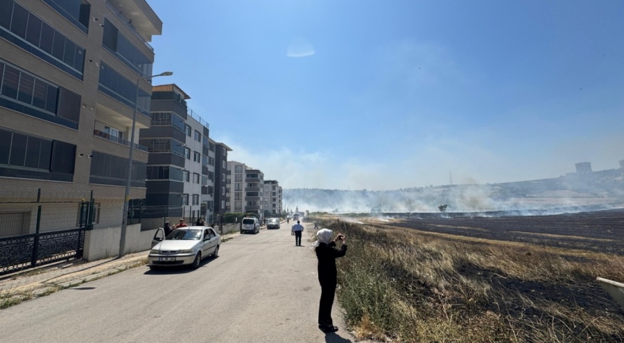 Bursa Osmangazi'de anız yangını