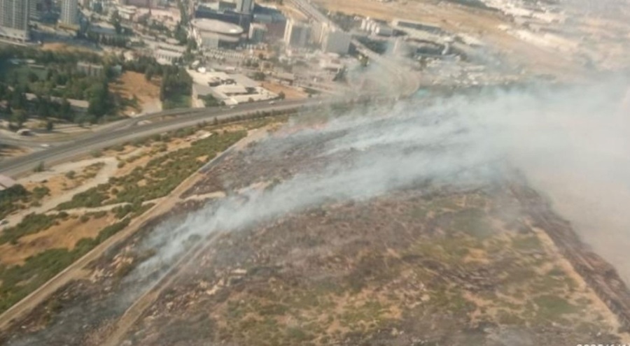 İzmir'de makilik ve otluk alanda yangın!