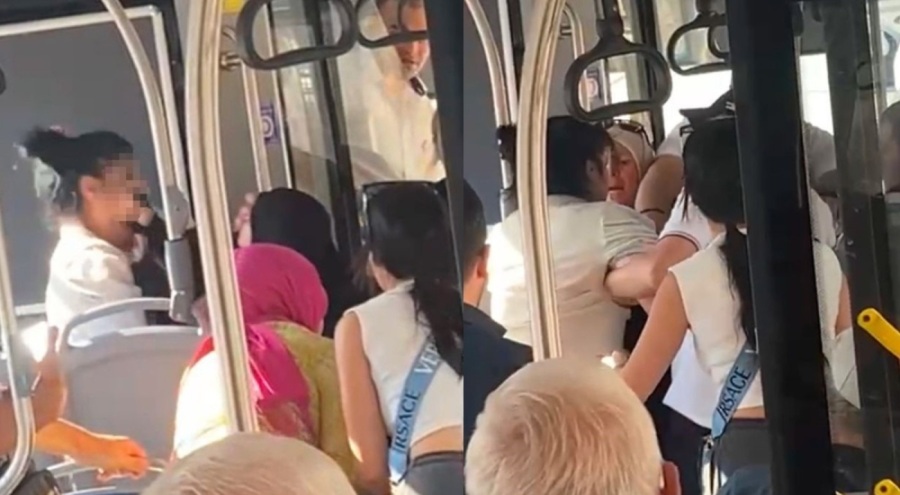 Çocuğuyla otobüse binen tesettürlü kadına hakaret eden saldırgan gözaltında