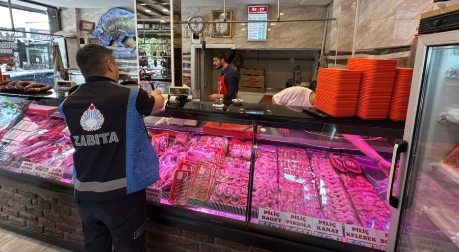 Zabıtadan kasap ve sakatatçılara denetim
