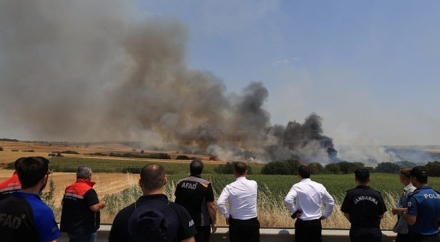 Edirne'de tarım arazilerine sıçrayan yangın kontrol altına alındı!